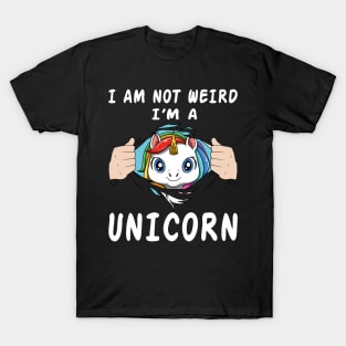 Cute Unicorn Horn Pretty Rainbow Colors Funny Quote T-Shirt